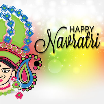  illustration Navratri or Happy Diwali festival.