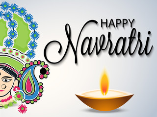  illustration Navratri or Happy Diwali festival.