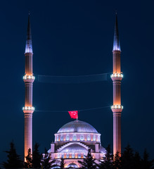Early morning at Florya Yeni Cami Mosque in Istanbul, Turkey