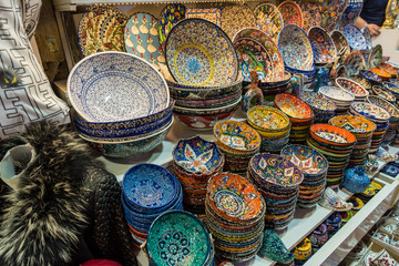 Turkish Ceramics at the Grand Bazaar in Istanbul, Turkey
