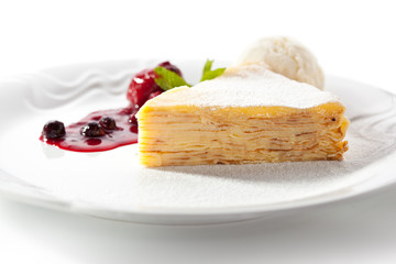 Pancake Cake with Ice Cream