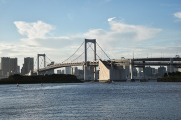 rainbow bridge odaiba tokyo japan