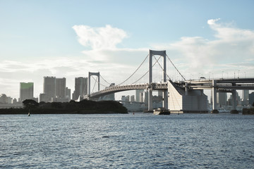 rainbow bridge odaiba tokyo japan