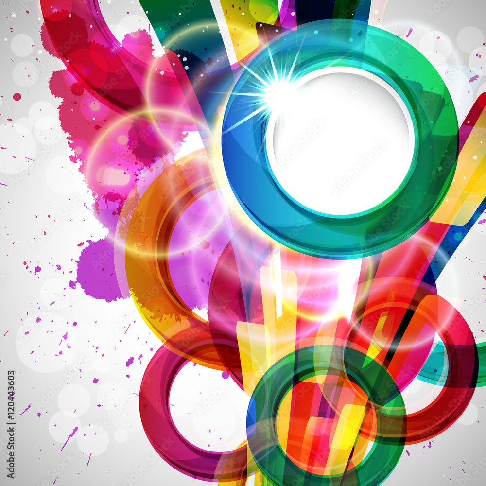 Poster abstract background with design elements.