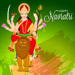  illustration Navratri or Happy Diwali festival  background.