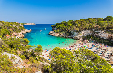 Fototapeta na wymiar Beautiful landscape beach Cala Llombards Majorca Spain