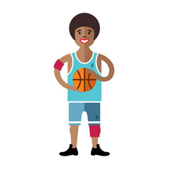 Vector Basketball. Flat style colorful Cartoon illustration.