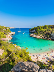 Bucht malerisch idyllisch Strand Meer Spanien Mallorca - 120443811