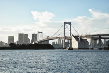 rainbow bridge odaiba tokyo japan