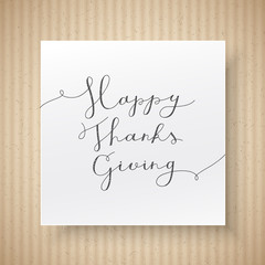 happy thanksgiving lettering