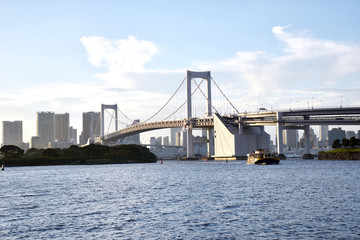 rainbow bridge odaiba tokyo japan