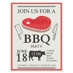 Barbecue menu restaurant brochure, bbq template