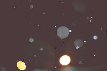 Defocused Night Snowfall Filtered
