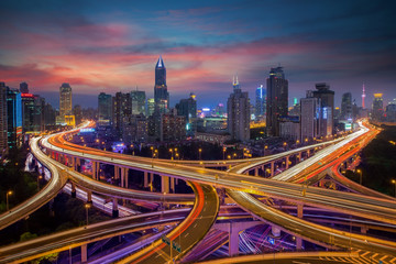 Fototapeta na wymiar shanghai elevated road junction
