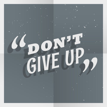 dont't give up quotation background