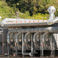 Ventilation and air filtration of an industrial plant
