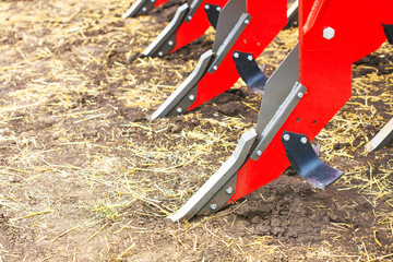Plough close-up on the ground