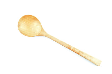 wooden spoon isolated on white background