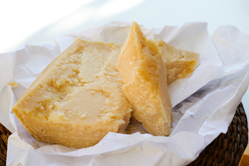 Parmesan cheese and Parmesan Cheese Grater.