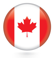 Canada Flag Button 
