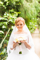 Wedding flowers bride, Woman holding bouquet