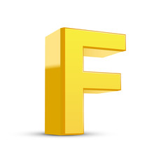 Obraz premium 3d yellow letter F