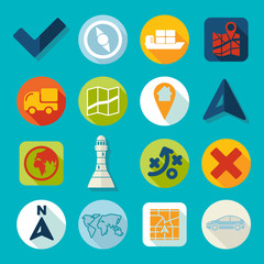 Set of navigation icons
