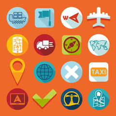 Set of navigation icons