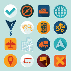Set of navigation icons