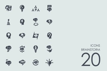 Set of brainstorm icons