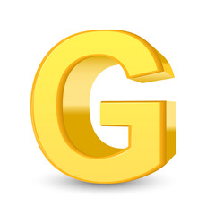 3d yellow letter G