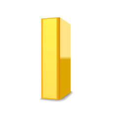 3d yellow letter I