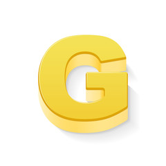 3d yellow letter G