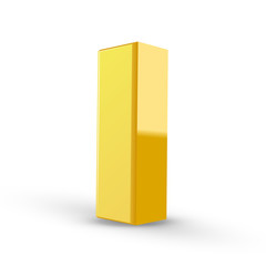 3d yellow letter I