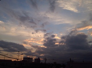 Fototapeta premium sunset city