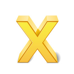 Obraz premium 3d yellow letter X
