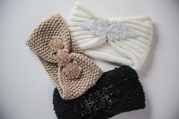 women's accessories on wooden background