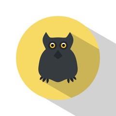 Owl. Icon. Halloween. All Saints' Day. Frighten. Night-bird. For your design