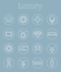 Set of luxury simple icons