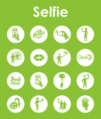 Fototapeta na wymiar Set of selfie simple icons