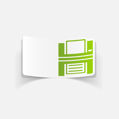 realistic design element: printer