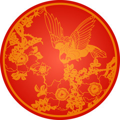 Chinese Traditional Flower Pattern, The Bird And The Flower