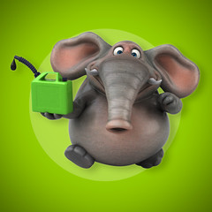 Fun elephant - 3D Illustration