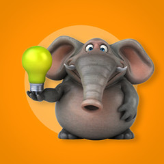 Fun elephant - 3D Illustration