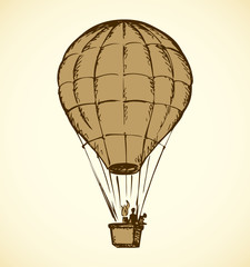 Naklejka premium Balloon. Vector drawing