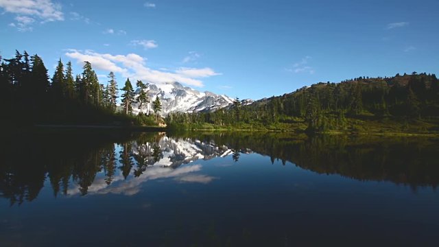 Mount Shuksan reflection in Picture lake, Washington