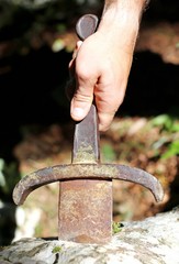 Excalibur sword in the stone