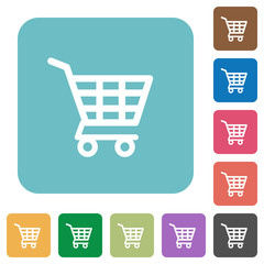 Flat shopping cart icons