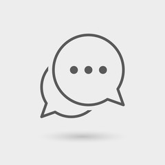 chat thin line icon 2