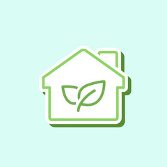 eco house thin line icon
